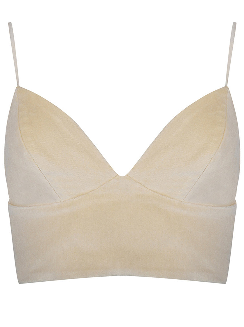 Upcycled Bralette - Vegan Cream