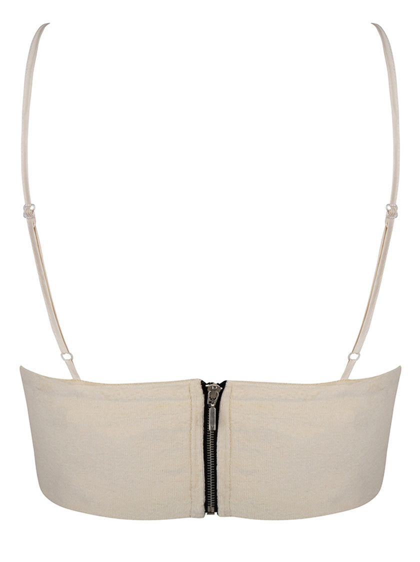 Upcycled Bralette - Vegan Cream