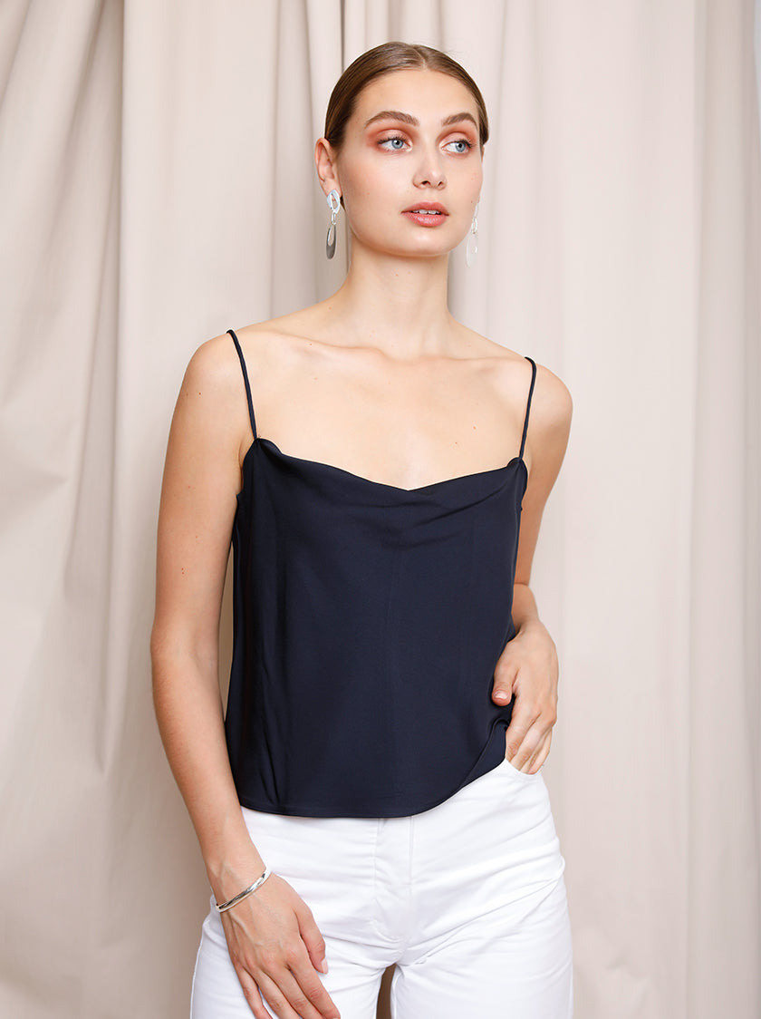 Romee Slip Top - Midnight Blue