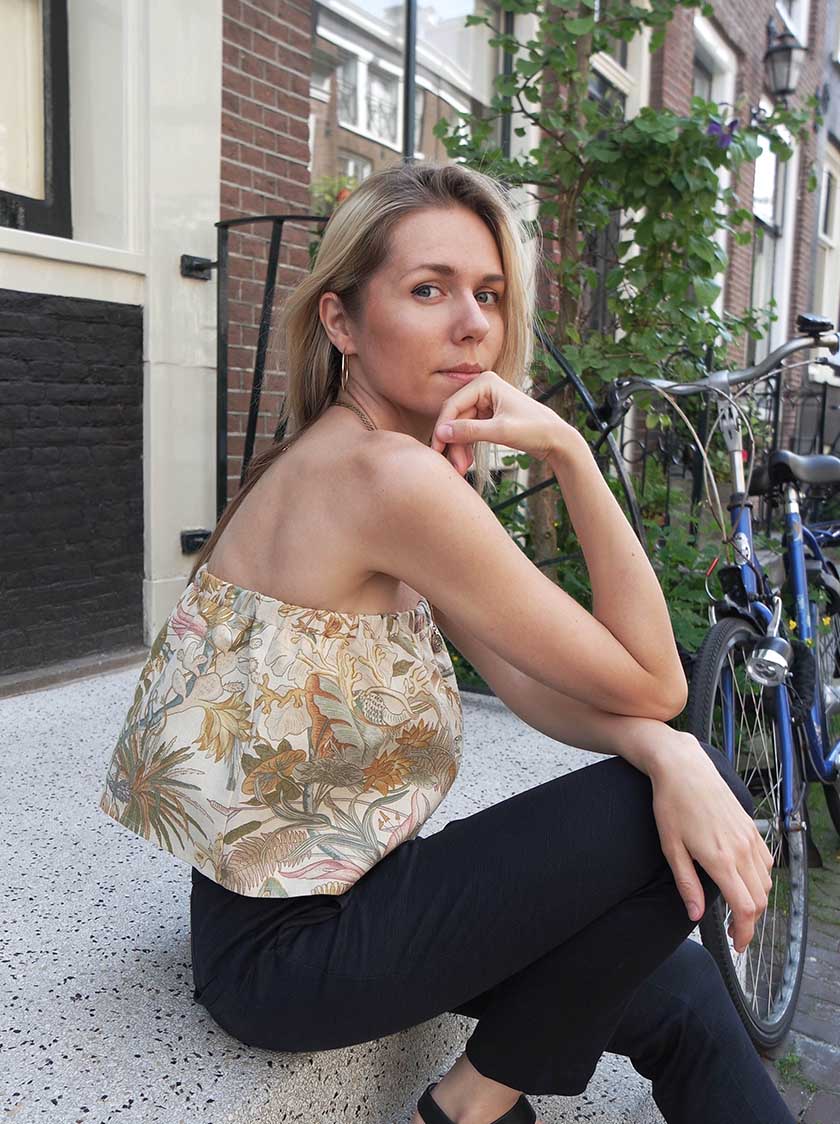 Ruffle Tube Top - Botanic Garden