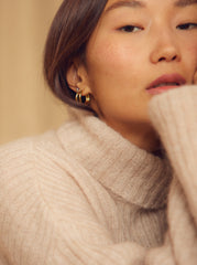 Ecru Wool Alpaca Turtleneck