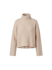 Ecru Wool Alpaca Turtleneck