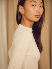 Long Sleeve Ribbed Top Lyocell