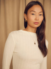 Long Sleeve Ribbed Top Lyocell