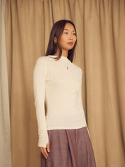 Long Sleeve Ribbed Top Lyocell