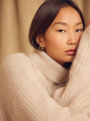 Ecru Wool Alpaca Turtleneck