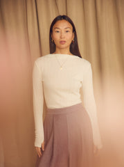 Long Sleeve Ribbed Top Lyocell