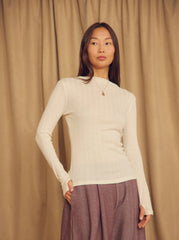 Long Sleeve Ribbed Top Lyocell
