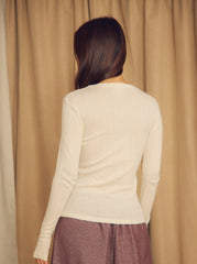 Long Sleeve Ribbed Top Lyocell