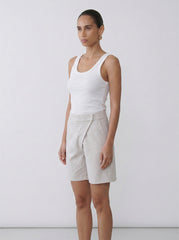 Asymmetric Sweat Shorts - Grey