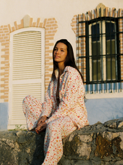 LOUISE Shirt Fleurs Oversized Cotton Shirt | Kaly Ora