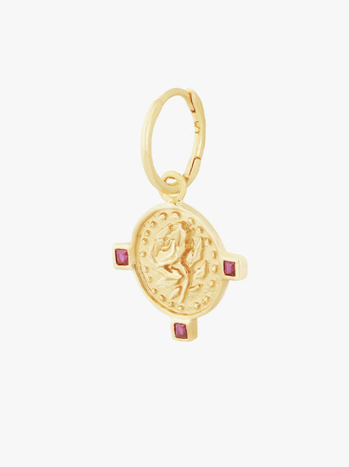 Thorns and Roses Earring Gold Plated - Single Piece