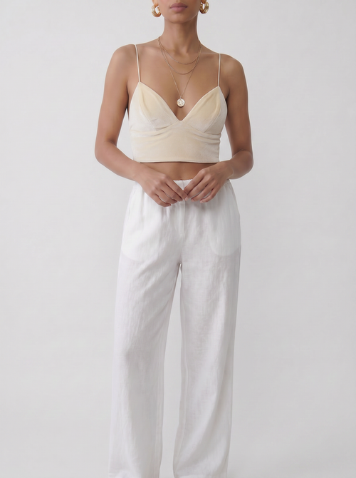 Upcycled Bralette - Vegan Cream