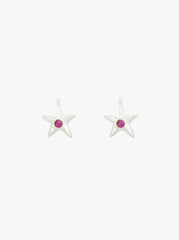 Cosmic Pink Stud Silver - Single Piece