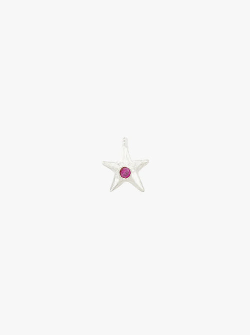 Cosmic Pink Stud Silver - Single Piece