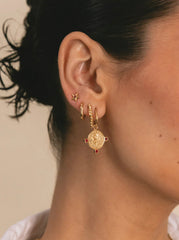Cosmic Pink Stud Gold plated - Single Piece