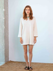 Crochet Mini Dress – Ecru