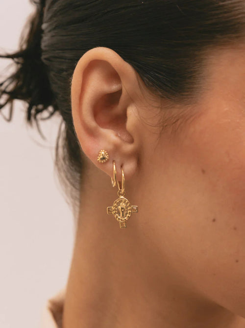 Eternal Heart Stud Gold Plated - Single piece