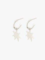 Starlit Whispers Earrings Silver - Pair