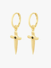 Sacred Sword Earring Gold Plated - Single Piece