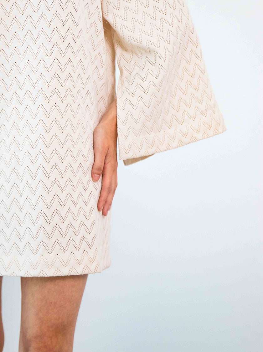 Crochet Mini Dress in Organic Cotton