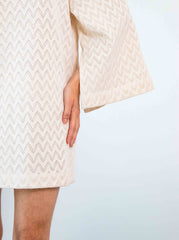 Crochet Mini Dress – Ecru