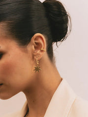 Starlit Whispers Earrings Gold Plated - Pair