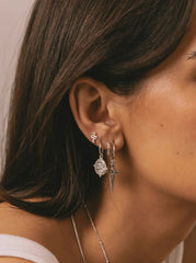 Sacred Sword Earring Silver - Single Piece