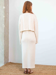 Organic Cotton Crochet Crop Top – Ecru