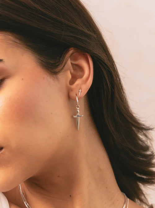 Sacred Sword Earring Silver - Single Piece