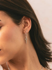 Sacred Sword Earring Silver - Single Piece