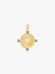 Heart Compass Necklace Gold Plated