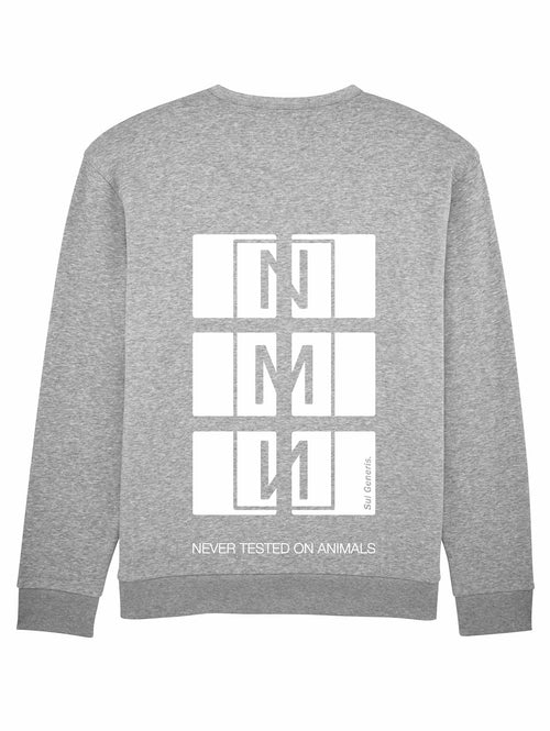 Close-up of the NMN Sweatshirt showing broken cage graphic symbolising freedom by Noumenon